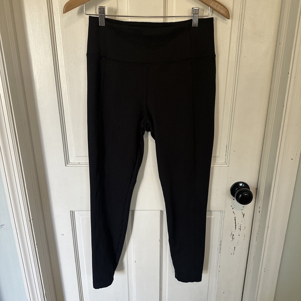 ATHLETA Delancey Herringbone Tight Pants, Women's‎ Size Medium Black Leggings